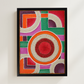 Vibrant Geometric Beaded Wall Art | Mixed Media Abstract Painting