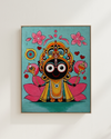 Hand-Painted Lord Jagannath Painting on Lotus
