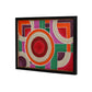 Vibrant Geometric Beaded Wall Art | Mixed Media Abstract Painting